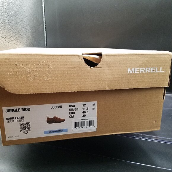 Merrell Men’s Jungle Moc Slip-On Shoes Size 12 –Dark Earth Brown – uede Comfort - Picture 7 of 12